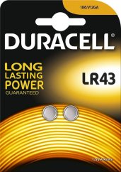 DURACELL LR43 V12GA 1,5V gombíkové alkalické batérie Blister 2ks.