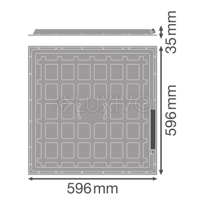 LED panel stropný zapustený 36W 4000K neutrálna 3200lm biely Essentials Osram