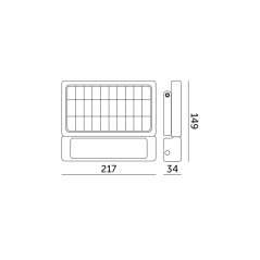 Solárne LED reflektory HALOGEN MHC 5W 4000K 500lm KOBI Senzor pohybu