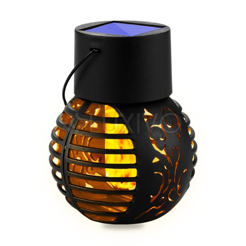 Solárna lampa LED lampáš guľa záhradná IP44 1800K LUMILED
