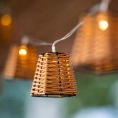 Solárne záhradné svietidlá Girland 10x LED Basket 2m