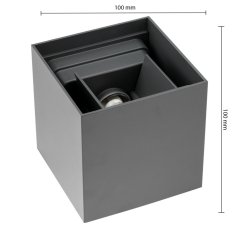 Vonkajšie nástenné svietidlo G9 120° čierne IP44 nastaviteľné Kira Masterled