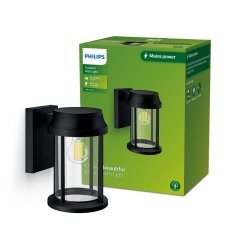 Vonkajšie nástenné svietidlo E27 IP44 čierna Bellini Philips