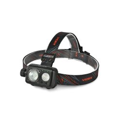 LED čelovka akumulátorová 10W 600lm 8 režimov USB-C vodotesná IP55 Videx