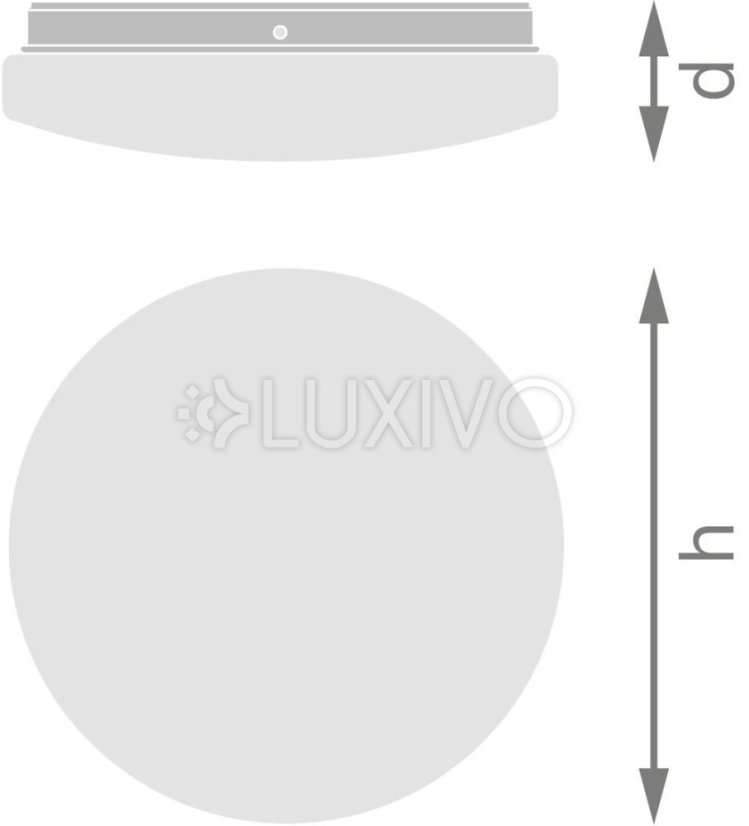 Stropné svietidlo LED s povrchovou montážou 12W 900lm 3000K Teplá IP44 Biela Ledvance