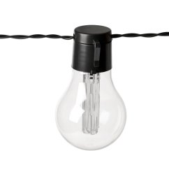 Girlanda solárna záhradná 30x LED dekoratívna žiarovka 10, 7m 2700K teplá LUMILED