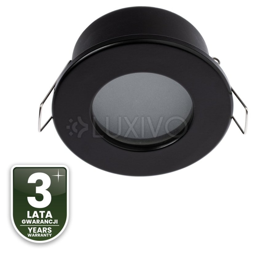 Svietidlo HALOGEN Skrytý kúpeľňový podhľad Hermetický AQUS GU10 LUMILED Black IP44 FIXED