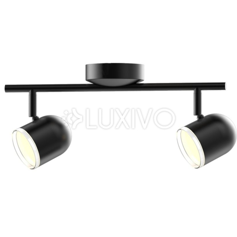 Stropné/stenové svietidlo nastaviteľné 8,4W LED RAWI 2 čierne 3000K GOLDLUX (Polux)