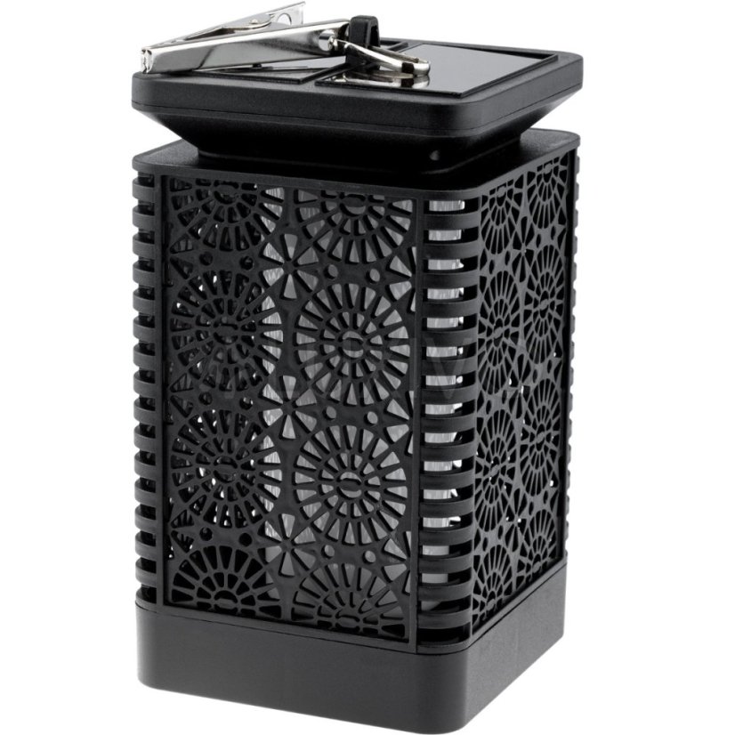 Záhradný lampáš LED Solar Decorative Flame Square 17cm