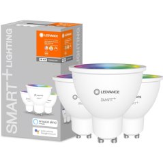 3PAK LED GU10 5W 350lm CCT LEDVANCE SMART+ WiFi RGB stmievateľná žiarovka