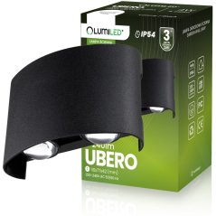 UBERO LUMILED Vonkajšia záhradná nástenná lampa 4W LED IP54 Top Down