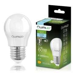 LED žiarovka E27 guľa P45 8W = 60W 880lm 6500K studená 180° LUMILED