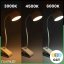 LED stolová lampa 5W CCT kresliarska školská TESA 2 biela LUMILED