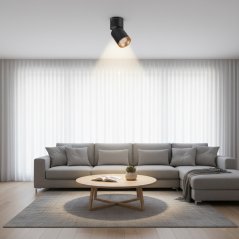 Nástenný bodový reflektor GU10 čierny zlatý NIXA Goldlux