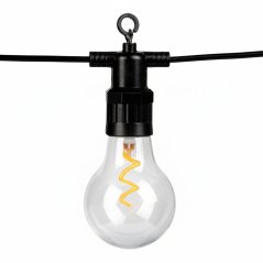 Záhradná solárna girlanda 15x LED dekoračné žiarovky 11, 58m 2200K teplá + diaľkový ovládač ALAVAS LUMILED