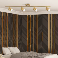 Stropné nástenné svietidlo reflektor bodový 4x GU10 zlaté GOLDI Sanico Goldlux