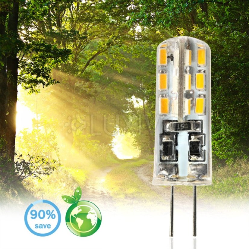 LED žiarovka G4 s päticou 2W = 20W 200lm 3000K teplá 270° LUMILED