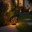 Solárna záhradná lampa LED GLORIS 3000K IP44 zapichovacia pozemná ozdobná guľa dymová 20cm LUMILED
