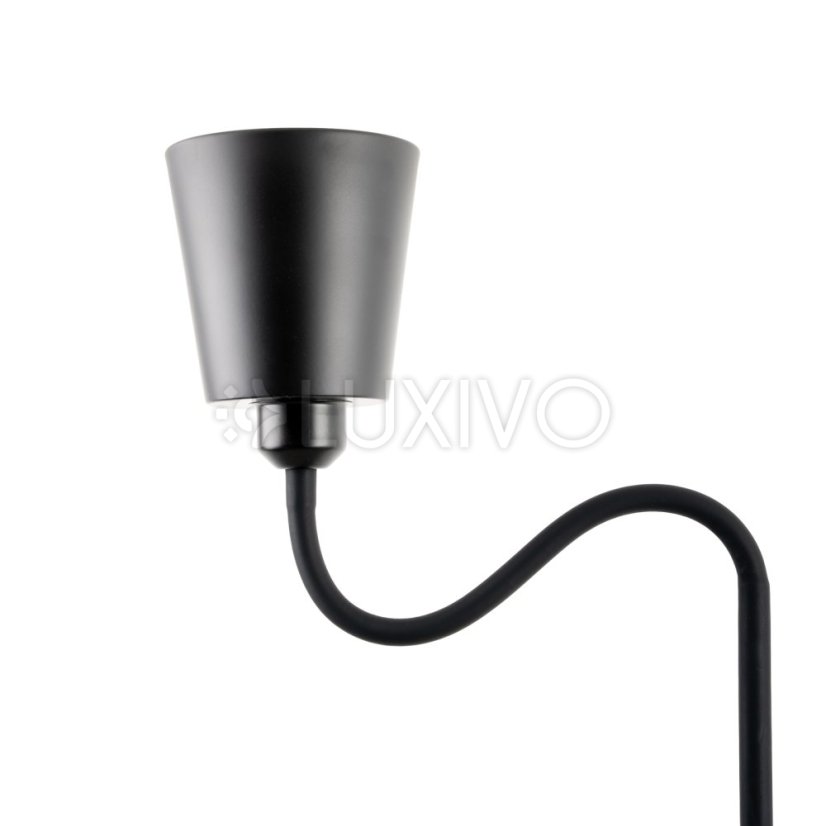 Lampa stojaca podlahová stolová LED E27 čierna s reguláciou výšky Kalso Lumiled