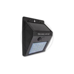 Solárne LED reflektory 3W 5500-6000K Studené IP65 Čierny senzor súmraku