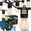 Solárna záhradná girlanda 22x LED ozdobné žiarovky 15m 2700K teplá biela + diaľkový ovládač SOLENA LUMILED