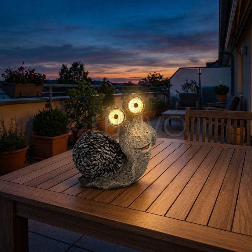 Solárna záhradná lampa LED slimák dekoratívna figúrka 3000K GARIS IP44 Lumiled