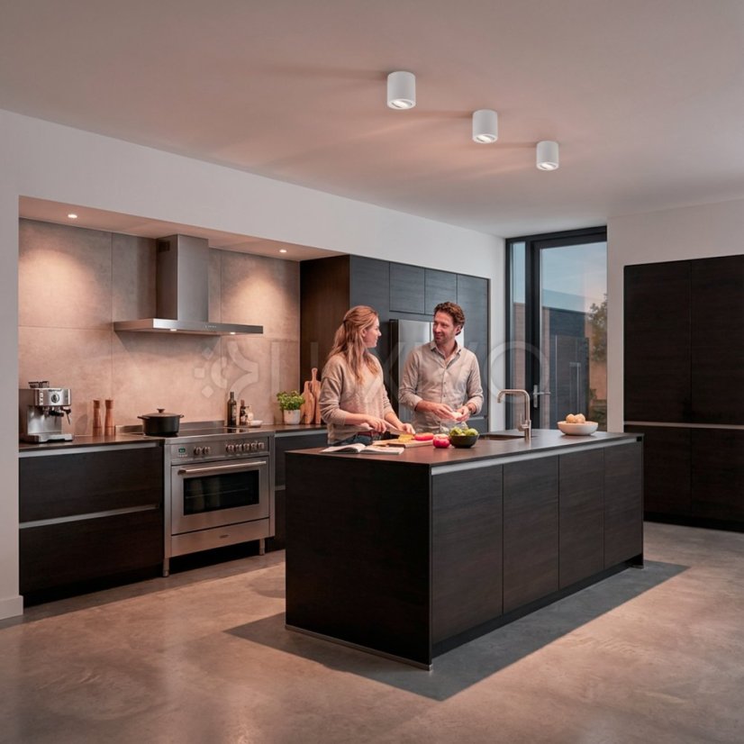 Prisadené halogénové bodové svietidlo AMAT-M - GU10 - LUMILED okrúhle biele 84 mm