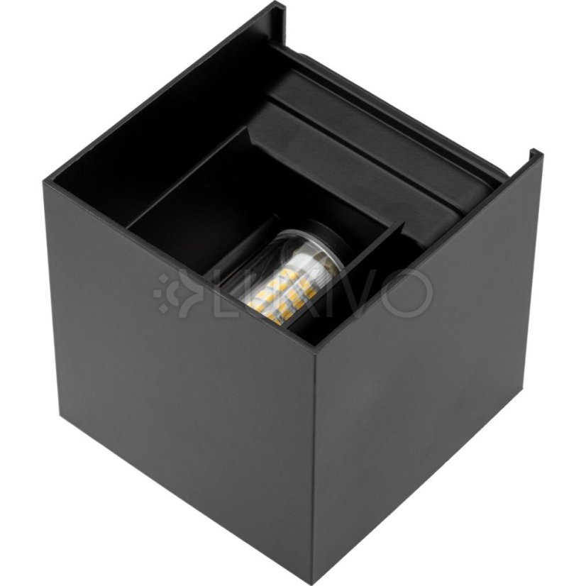 Záhradné svietidlo LED nástenné svietidlo G9 vonkajšie svietidlo Čierna horná/dolná časť s nastaviteľným uhlom osvetlenia Kira