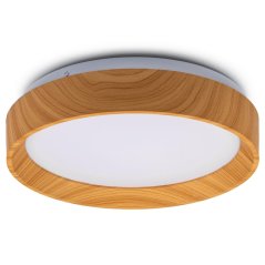 LED stropné svietidlo panelové nástenné lampa stropná oprawa WOODY 24W 4000K okrúhle IP44 32cm LUMILED