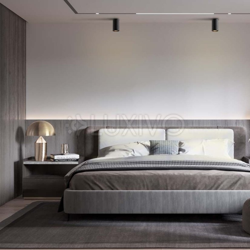 Svietidlo na povrchovú montáž Stropné svietidlo Tuba LED GU10 Black VIDEX