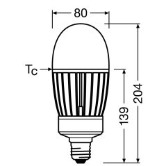 LED žiarovka E40 41W = 125W 6000lm 4000K Neutrálne 360° vlákno HQL Ledvance
