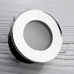 HALOGEN svietidlo na zapustenie do kúpeľne hermetické AQUS GU10 LUMILED chróm IP44 FIXED
