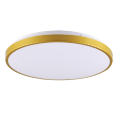 Plafón LED stropný 15W 1600lm 4000K neutrálna 120° biely zlatý Kern Sanico Goldlux