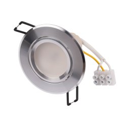 Zapustené halogénové svietidlo okrúhle pohyblivé TRIX 3v1 GU10 6W 4000K strieborná lesklá LUMILED