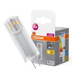 5x LED žiarovka G4 1,8W = 20W 200lm 2700K Warm 12V 320° BASE Osram
