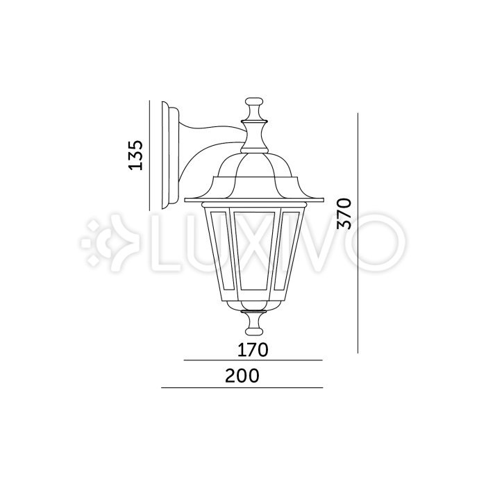 LED fasádne svietidlo Vonkajšie nástenné svietidlo E27 IP54 Patina KOBI