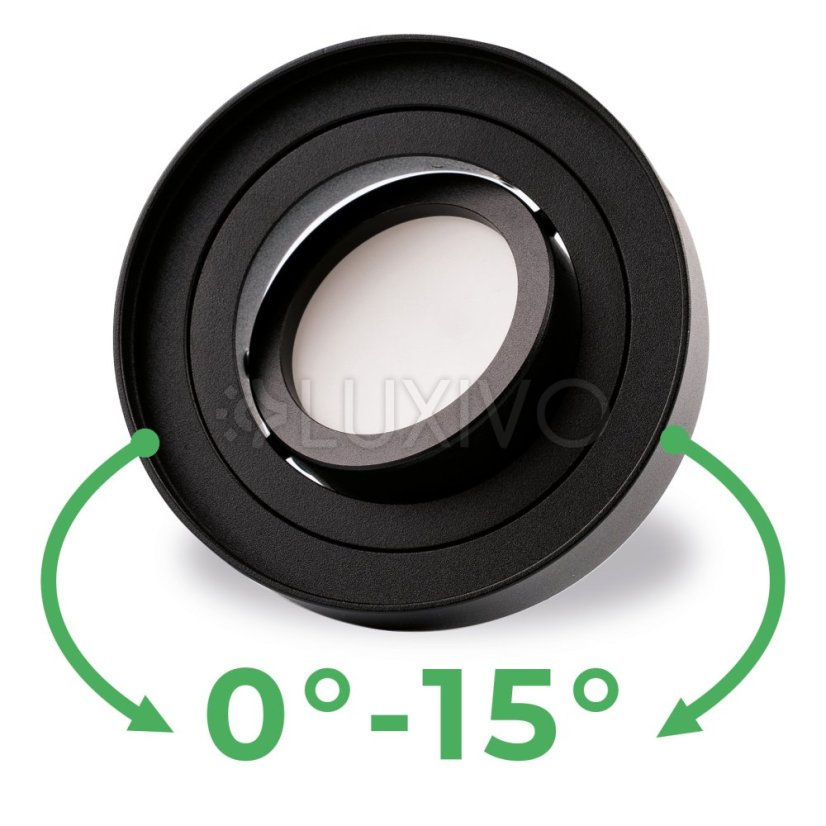 Svietidlo HALOGEN TUBA SPOT na zapustenú montáž Midi GU10 Lumiled Round Black 20mm