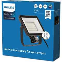 LED reflektor 30W 2850lm 4000K IP65 čierny so senzorom pohybu a súmraku ProjectLine Floodlight PHILIPS
