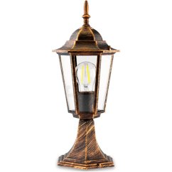 Záhradné svietidlo Vonkajšia lampa E27 Nízke tienidlo 40cm Patina BELLIS LUMILED