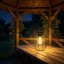 Solárna záhradná lampa LED závesná lampáš DORA IP44 3000K LUMILED