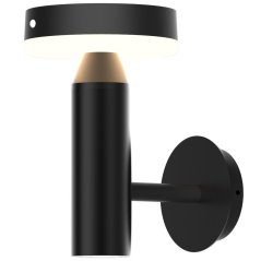 Solárne nástenné svietidlo LED PIR senzor 4000K USB-C IP44 Čierna