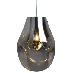 KIMBERLY CHROME chróm 1x E27 GOLDLUX sklenené závesné svietidlo (Polux)