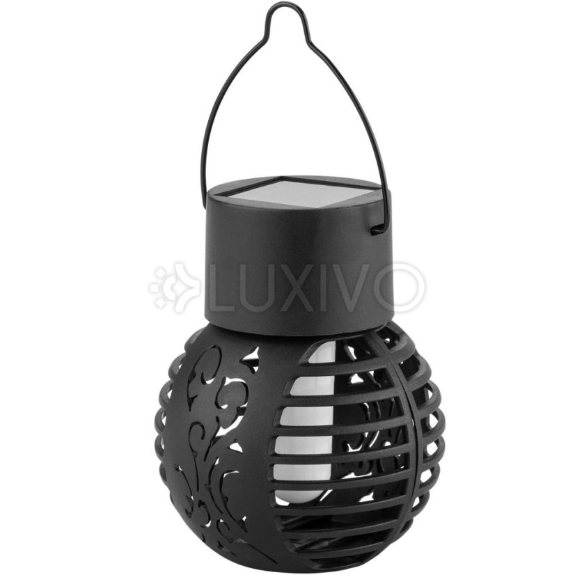 Solárna lampa LED lampáš guľa záhradná IP44 1800K LUMILED