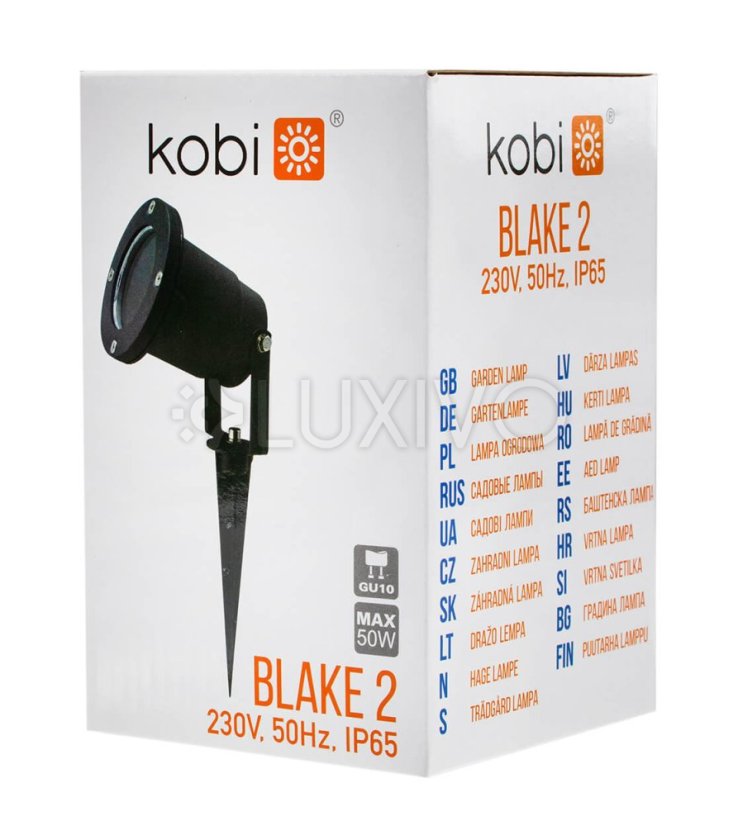 Záhradná lampa LED GU10 IP65 HAPPY Black - kábel 1 m