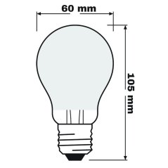 LED žiarovka E27 A60 4W = 40W 470lm 6500K Cold 300° Filament OSRAM STAR