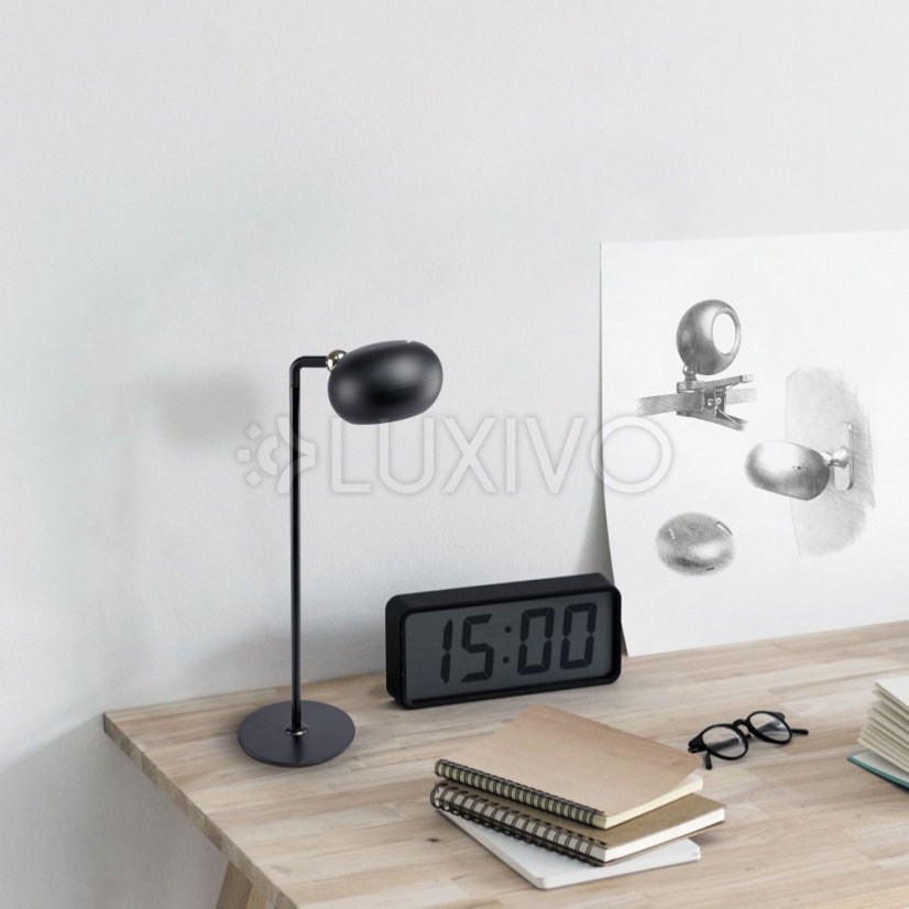 Lampa stolová LED 3W 300lm 5500K studená čierna stmievateľná Videx