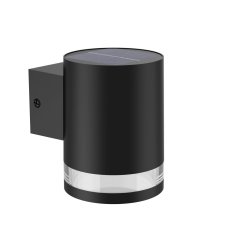 Záhradné nástenné svietidlo Solárne vonkajšie fasádne svietidlo LED 1,5 W 200 lm 2700K Black Fyce Philips