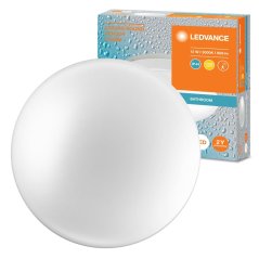 Stropný LED plafón 12W 900lm 3000K teplý IP44 biely so zvukovým senzorom Strop Ledvance