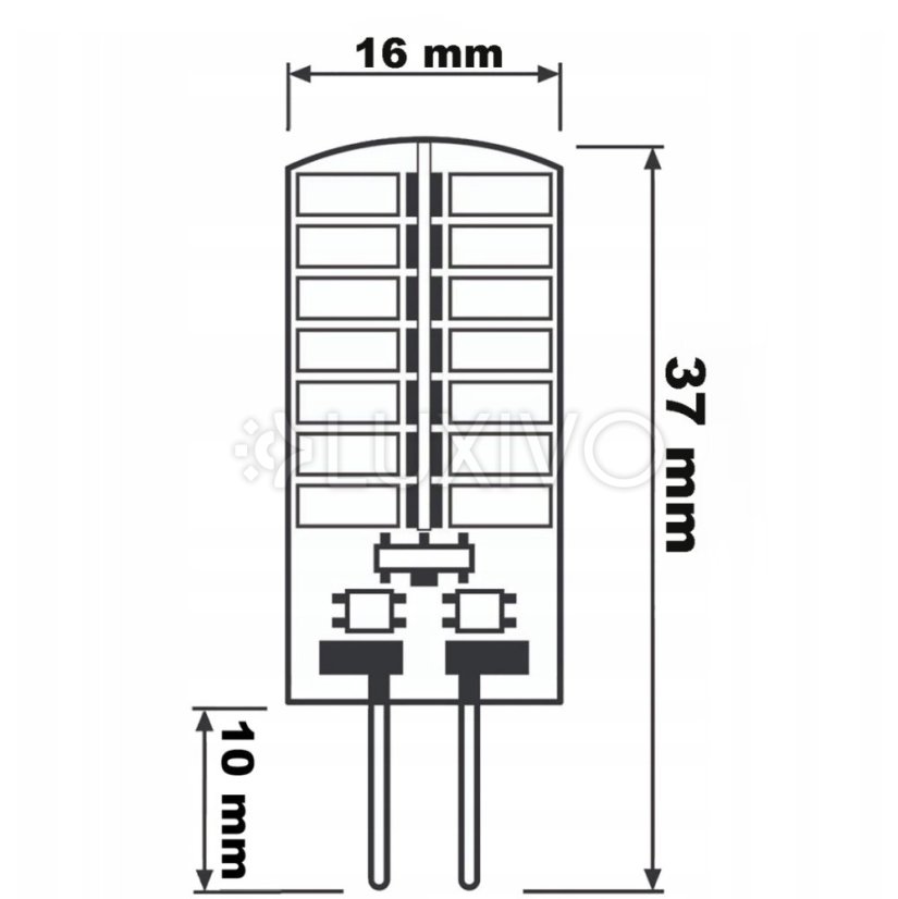 LED žiarovka G4 kapsula 4W = 30W 380lm 4000K Neutrálna 360° LUMILED