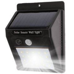 Solárne LED reflektory 3W 5500-6000K Studené IP65 Čierny Masterled pohybový senzor